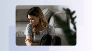 A person experiencing symptoms of OCD