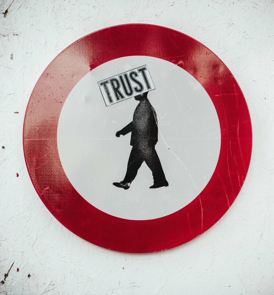 No trust sign