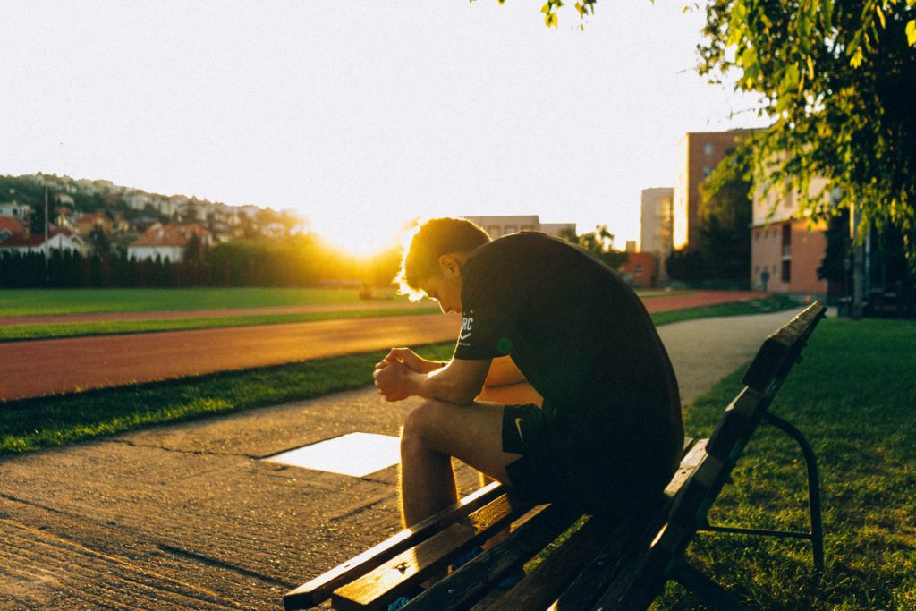 Man sitting alone